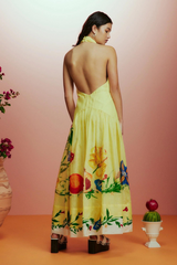 Dahlia Halter Gown Lemon