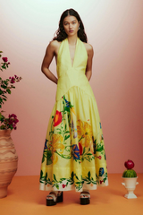 Dahlia Halter Gown Lemon