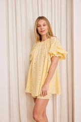 Horizon Top Yellow Broderie