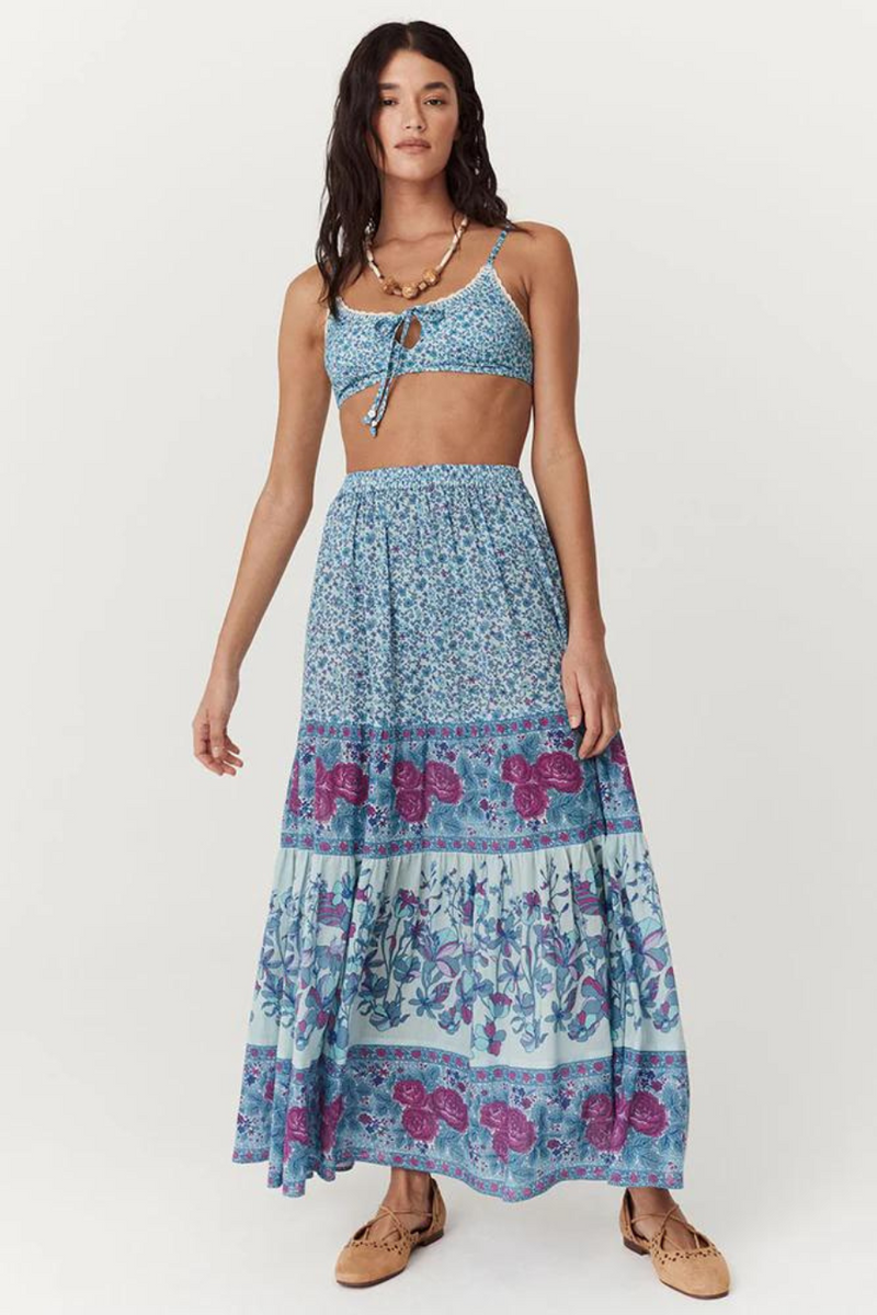 Love Jetty Maxi Skirt Blue Nirvana