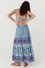 Love Jetty Maxi Skirt Blue Nirvana