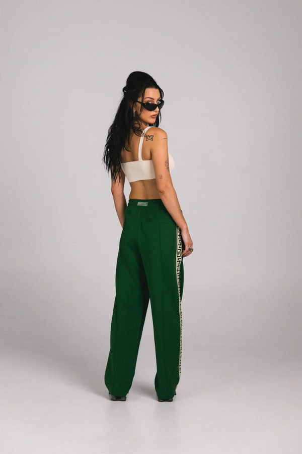 Geo Track Pants Green