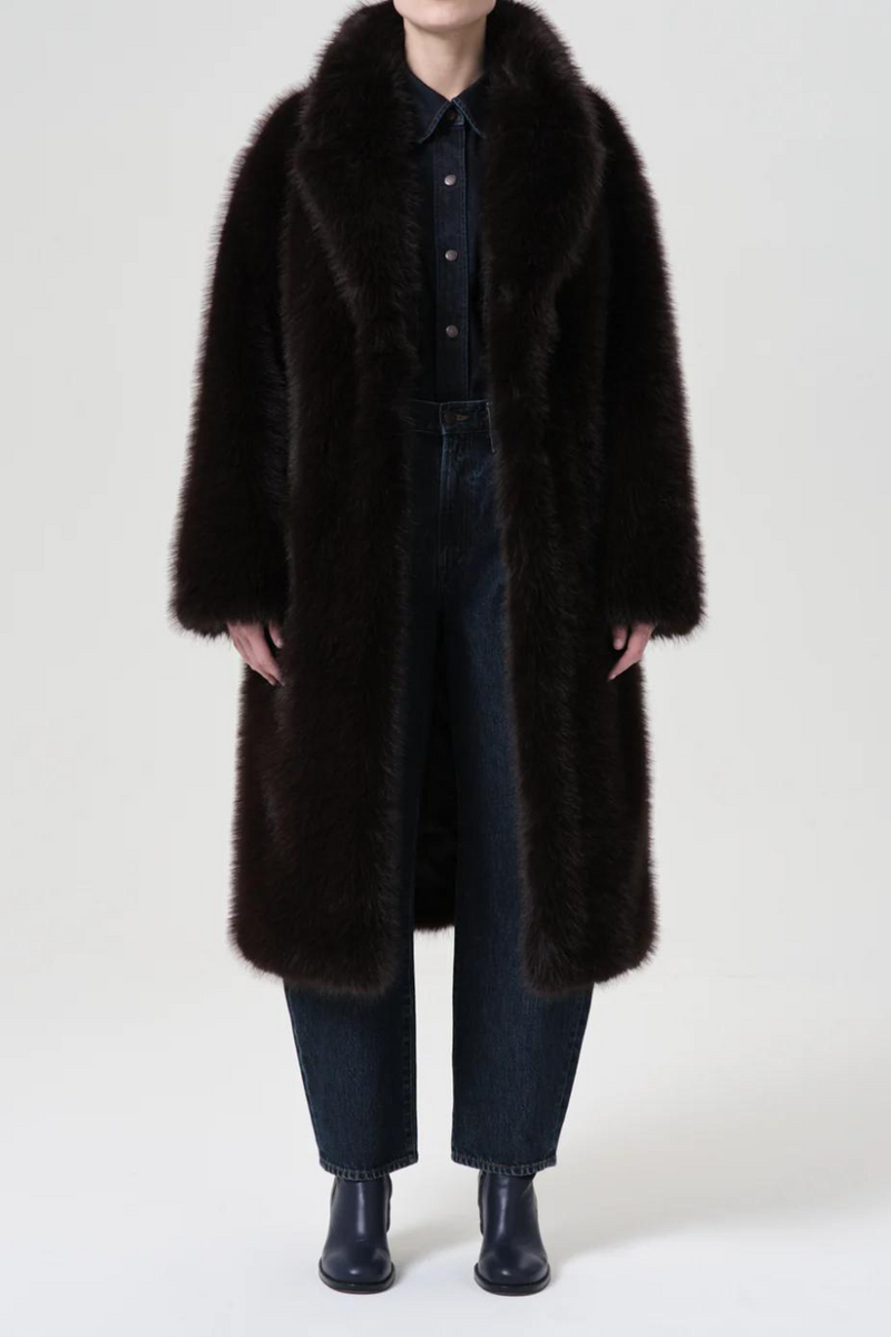 Ebony Shearling Coat Infusion