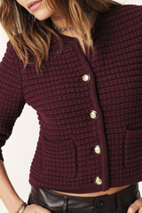 Gaspard Cardigan Bordeaux