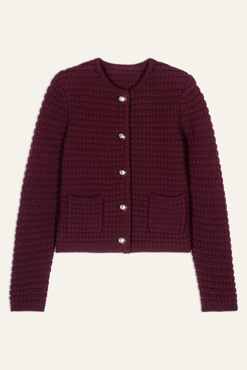 Gaspard Cardigan Bordeaux