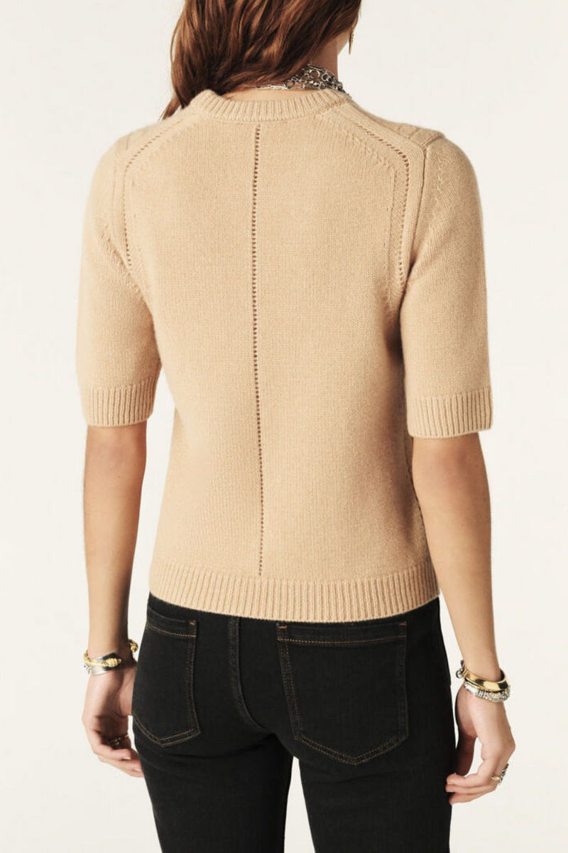 Cachma Short Sleeve Sweater Camel