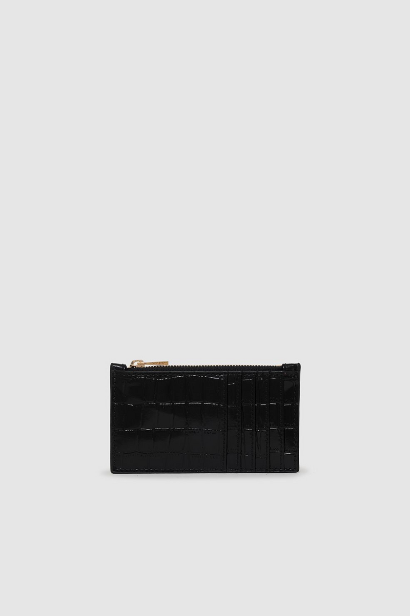 Lucy Card Holder Black Embossed