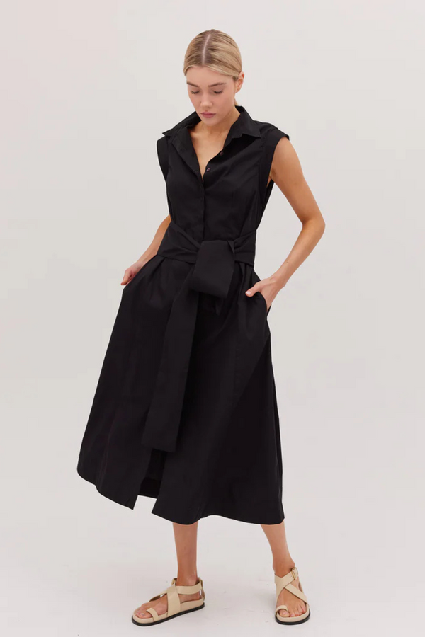 The Tailored Sleeveless Dress Black