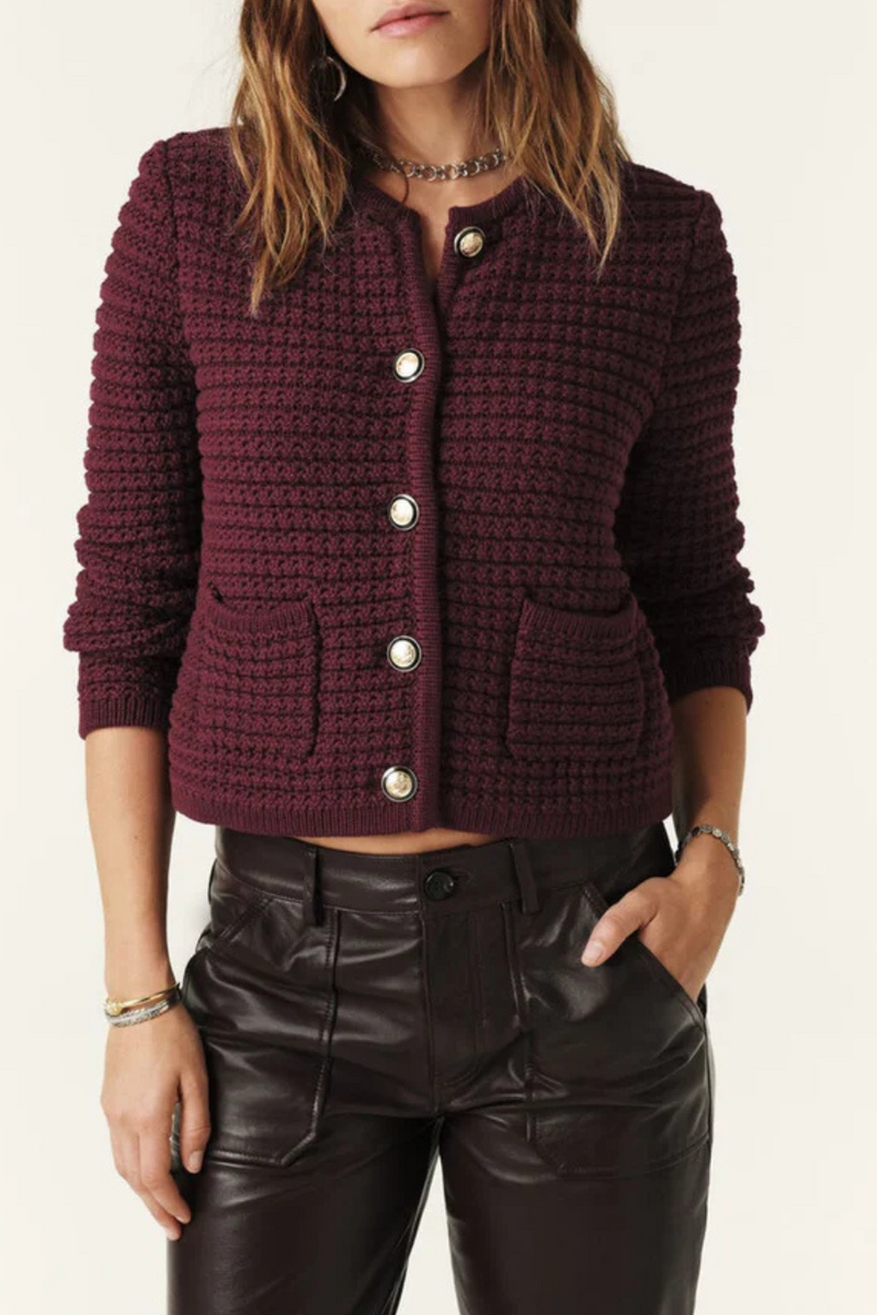 Gaspard Cardigan Bordeaux