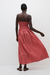 Shirred Bodice Dress Rose