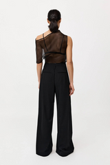 Silk Mesh Top Black