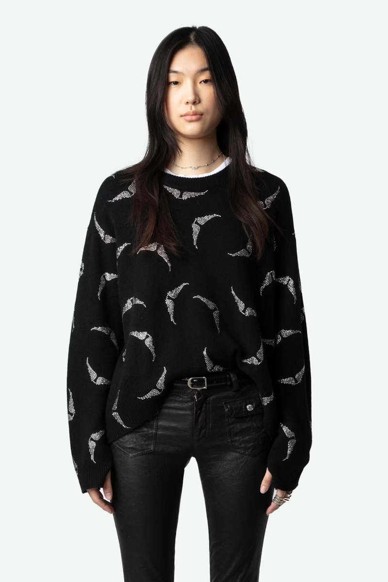 Markus Diamanté Wings Jumper Noir