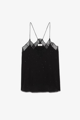 Christy Diamanté Silk Camisole Noir