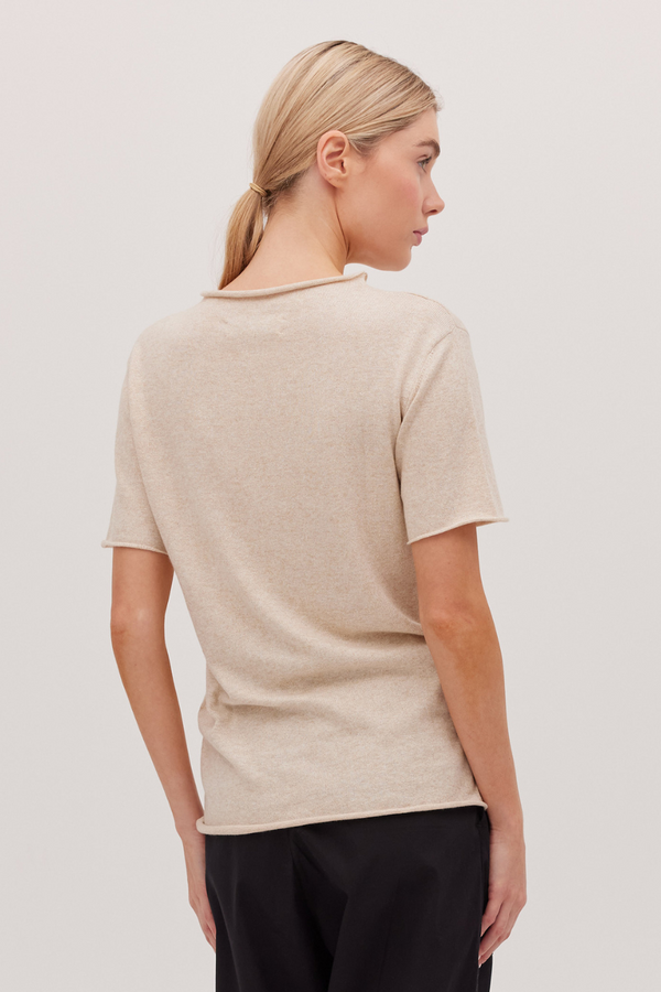 The Funnel Neck Tee Jute