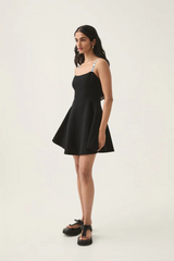 Leana Knit Mini Dress Black