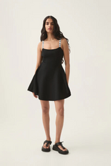 Leana Knit Mini Dress Black