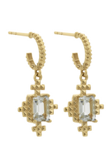 Reya Earrings Gold With White Topaz