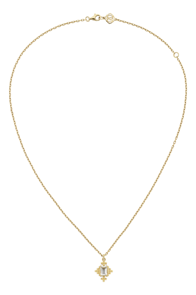 Reya Necklace Gold With White Topaz