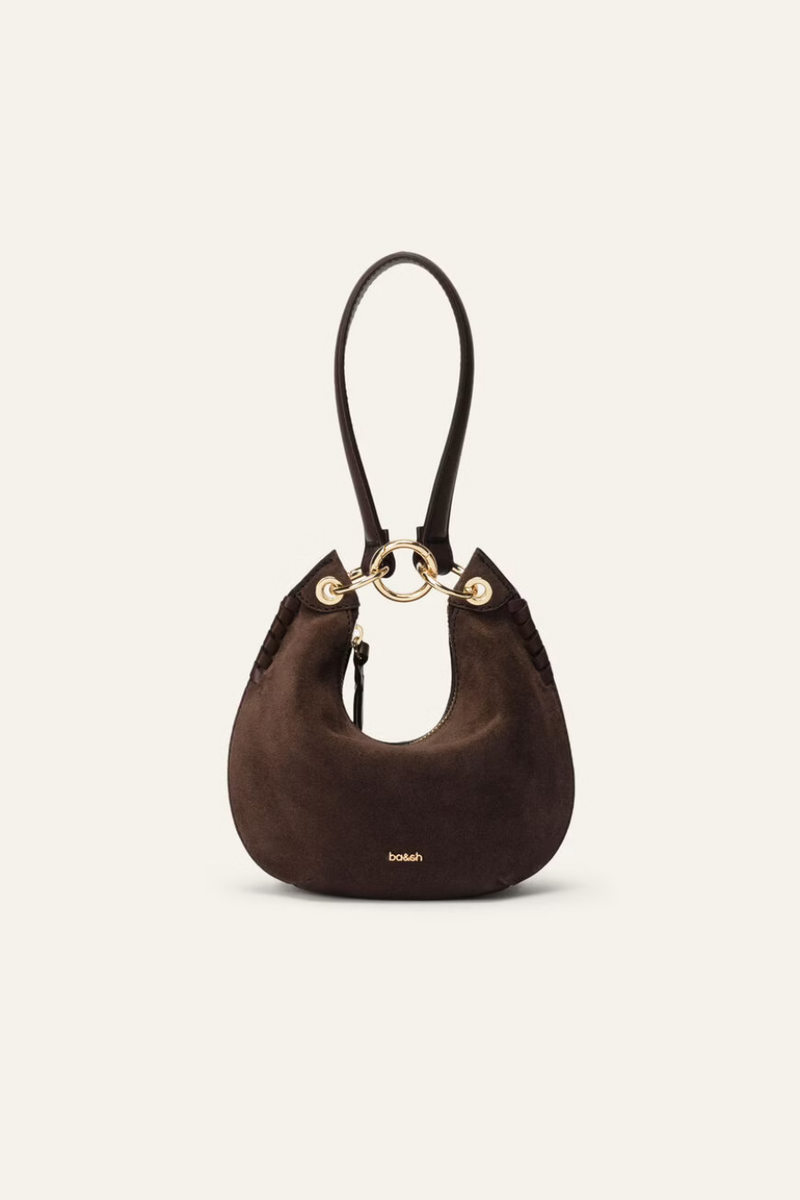 Swing Mini Suede Bag Chocolate