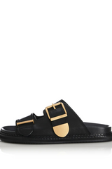 Panama Sandal Black Leather