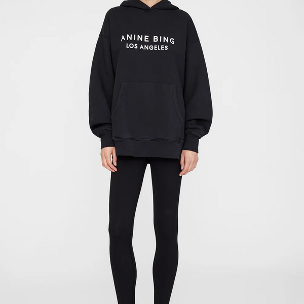 Tシャツ・カットソー ANINE BING Women Hoodies A 08 10074 BLK1 Black Anine Bing Alto Anine Bing Hoodie -Black | David Jones