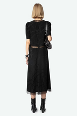 Redox Silk Jacquard Dress Black