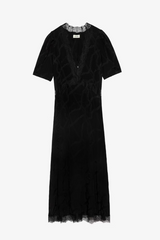 Redox Silk Jacquard Dress Black