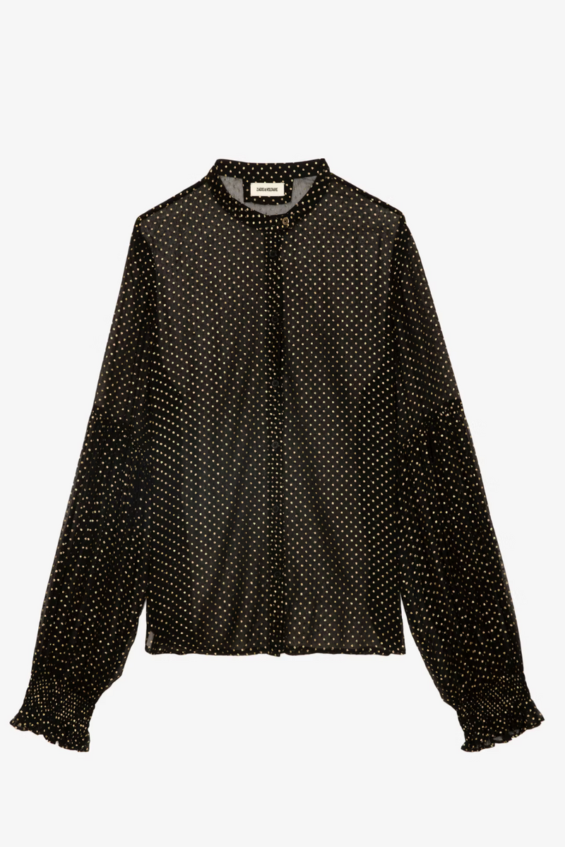 Tandy Sequin Shirt Black