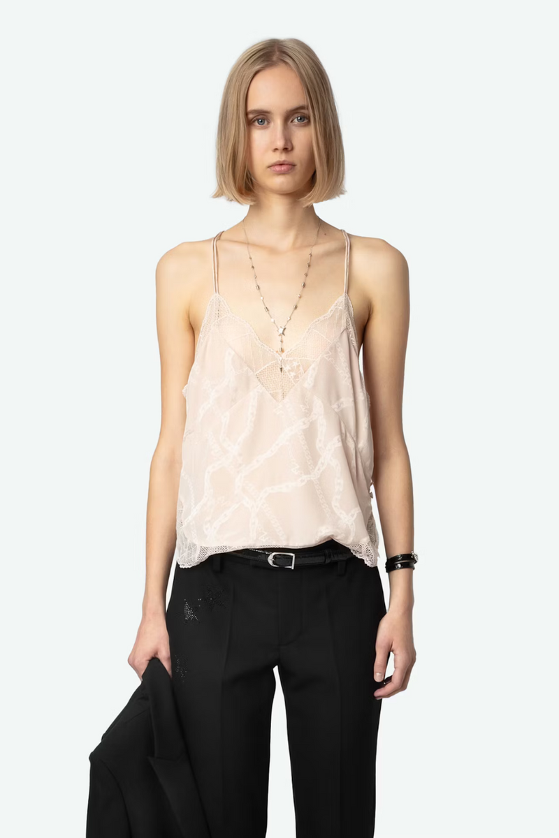 Cabri Silk Jacquard Camisole Sweet