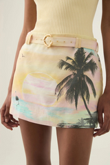 Paradise Micro Mini Skirt Sunset Sky