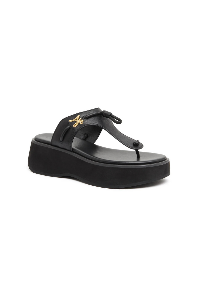 Harlow Wedge Thong Black