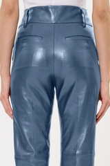 Cassandra Leather Pant Blue Grey