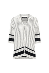 Reef Knit Boyfriend Shirt Cream/ Black