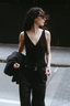 Ruched Top Black