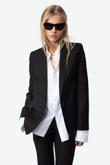 Valse Rhinestone Blazer Black