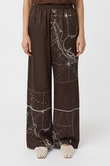 Laguna Pant Chocolate Map Print