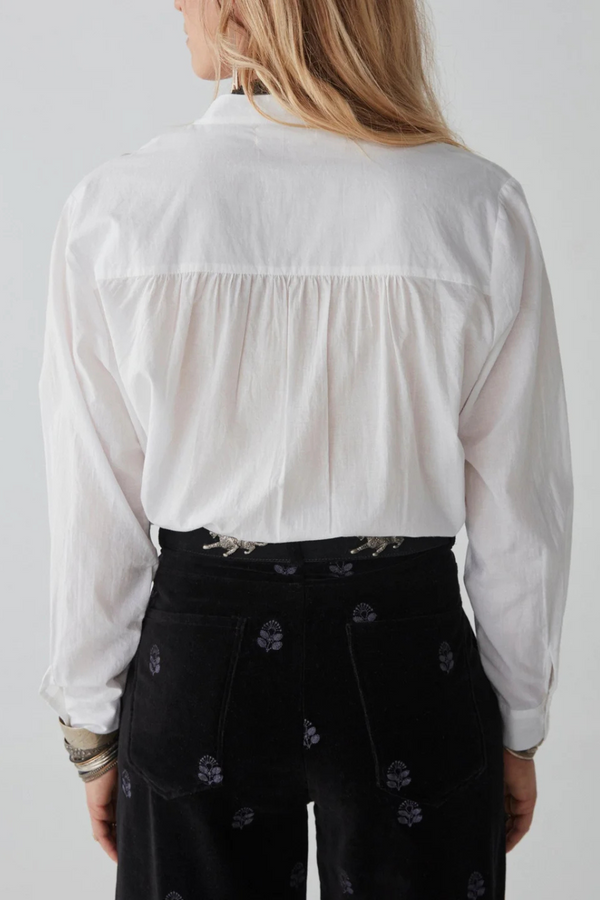 Yves Blouse Tuxedo Off White