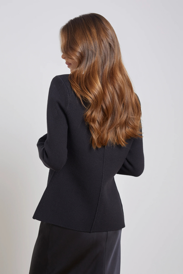 Lacey Knit Blazer Black