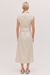 The Tailored Sleeveless Dress Putty