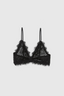 Lace Bra with Trim Black