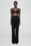 Lace Bra with Trim Black