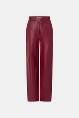 Selita Leather Pant Garnet Red