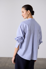 Gabi Stripe Blouse Blue/ White Stripe