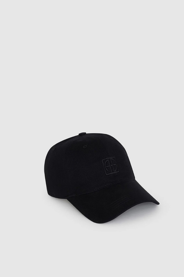 Jeremy Baseball Cap Framed Monogram Black