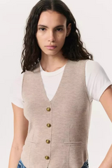 Ella Vest Dark Taupe