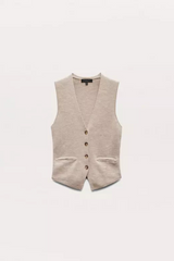 Ella Vest Dark Taupe