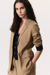 Jennie Linen Blazer Muted Brown