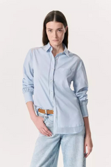 Maxine Combo Shirt  Light Blue