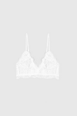 Lace Bra with Trim Ivory