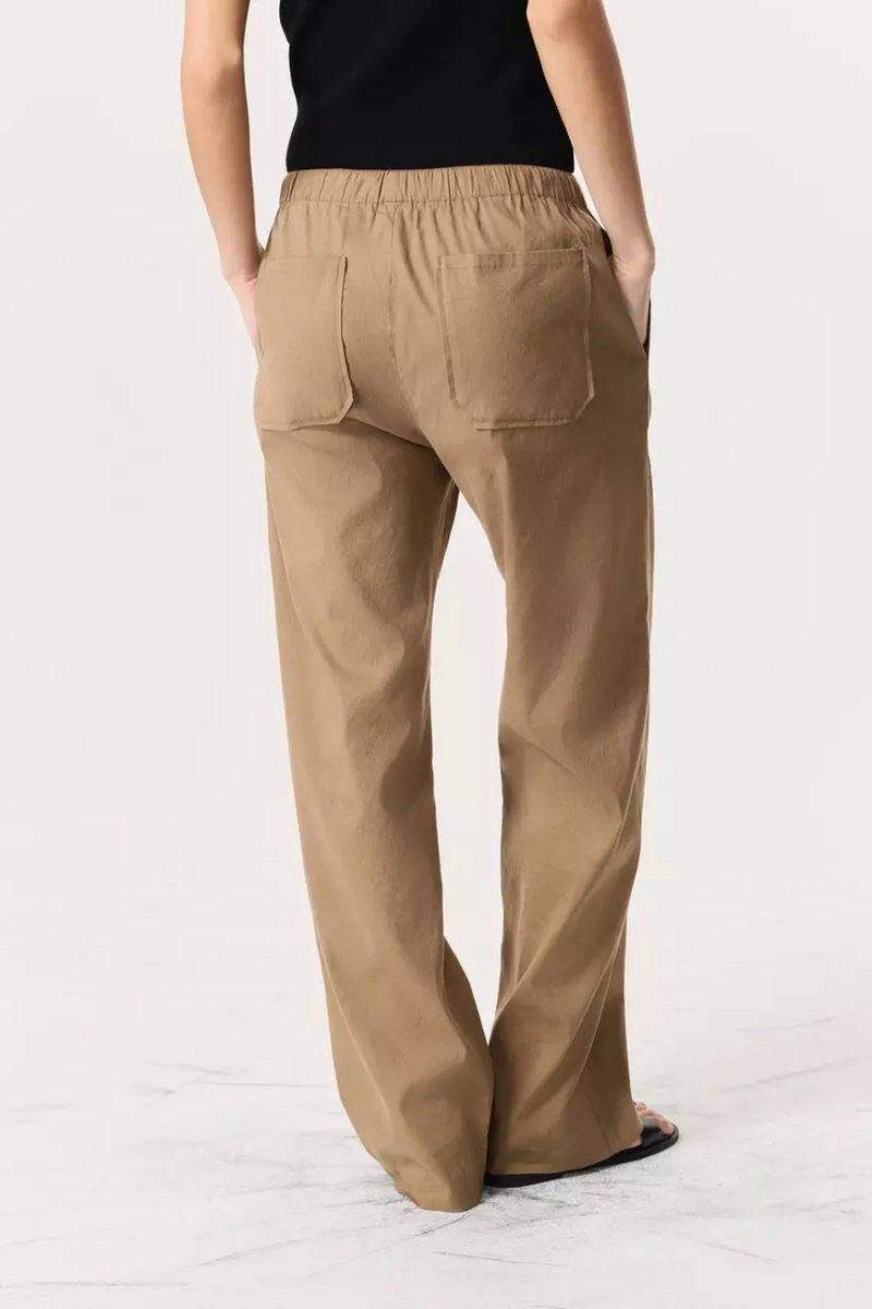 Logan Linen Beach Pant Muted Brown